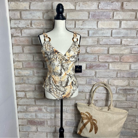 NWT Nip Tuck Retro' spective Jean Tummy Control One Piece Swimsuit - Picture 5 of 15